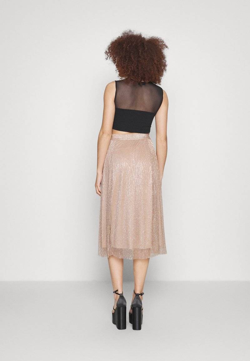 ONLY ONLY ONLTINGA SHINE SKIRT - A-line skirt - beige Sonderangebot