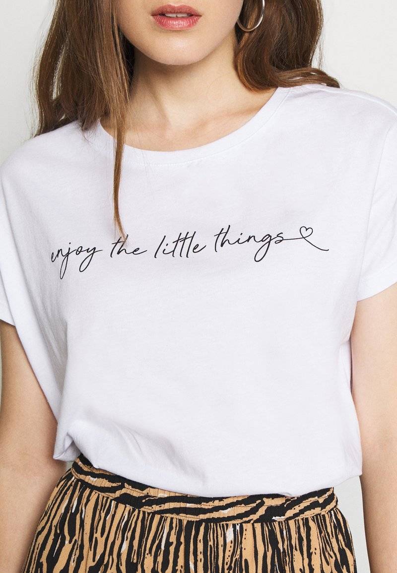 Even&Odd Even&Odd MANDALA ENJOY THE LITTLE THINGS TEE - Print T-shirt - white Günstig kaufen
