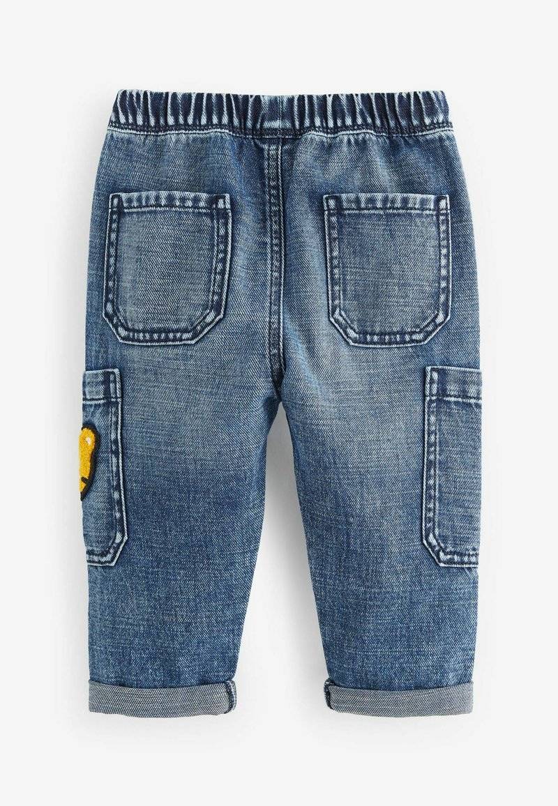 Next Next UTILITY - Relaxed fit jeans - mid blue denim with tiger Online Shopping