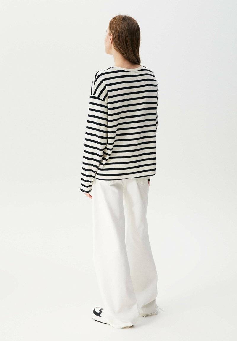 PULL&BEAR PULL&BEAR BASIC - Long sleeved top - mottled black Exklusivangebot