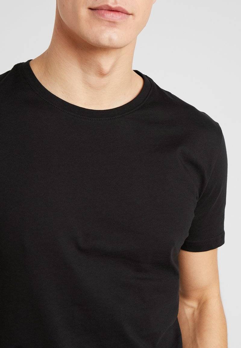 Pier One Pier One 5 PACK - Basic T-shirt - black Preisnachlass