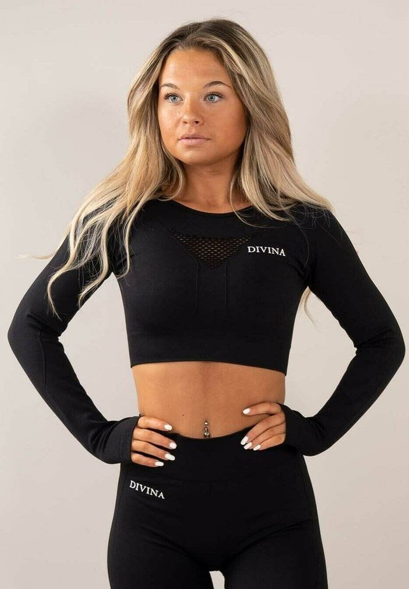 Divina Divina FOUR - Long sleeved top - black Neuheiten