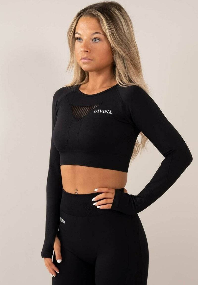 Divina Divina FOUR - Long sleeved top - black Neuheiten