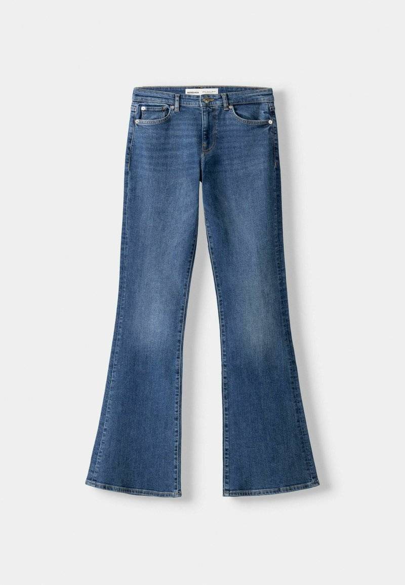 Bershka Bershka Flared Jeans - light blue denim Rabatt