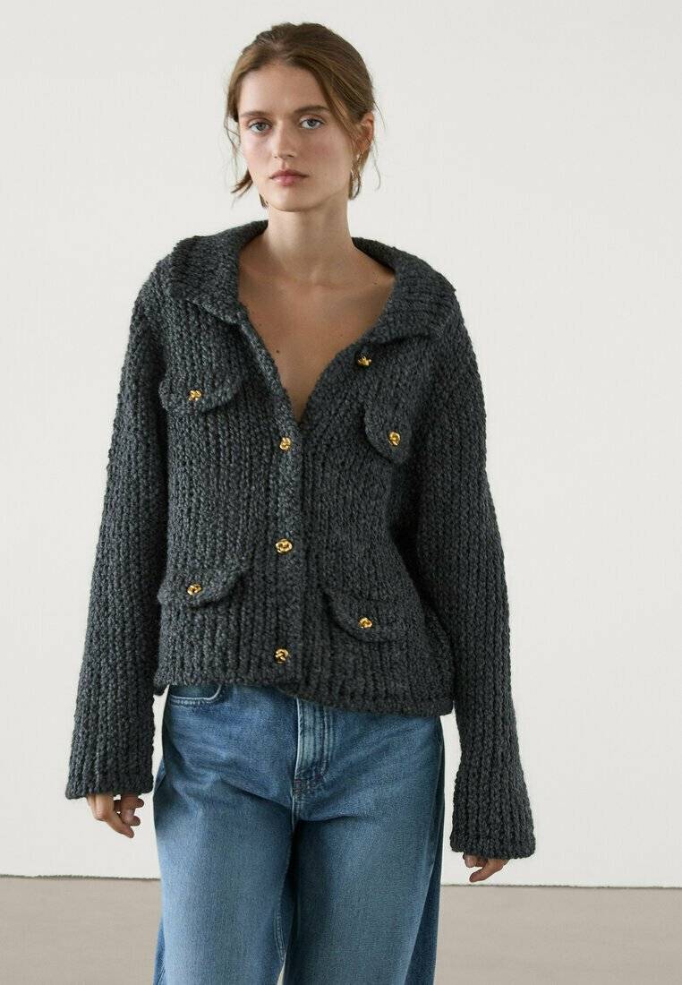 Massimo Dutti Massimo Dutti Cardigan - grey Preisnachlass