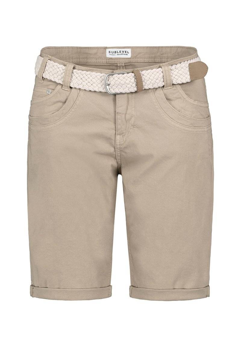 Sublevel Sublevel BERMUDA MIT GÜRTEL - Denim shorts - beige