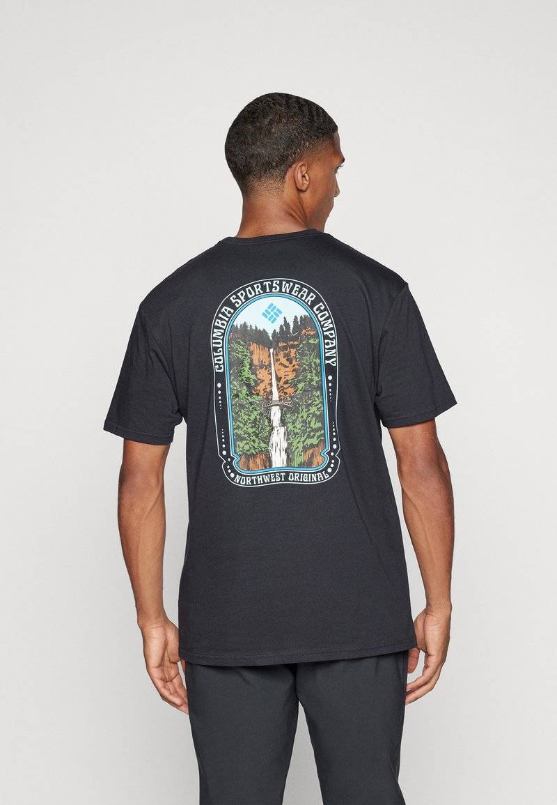 Columbia Columbia CAVALRY TRAIL - Print T-shirt - black Exklusive Angebote