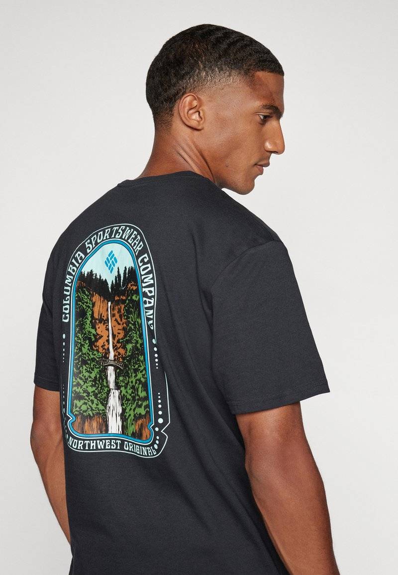 Columbia Columbia CAVALRY TRAIL - Print T-shirt - black Exklusive Angebote