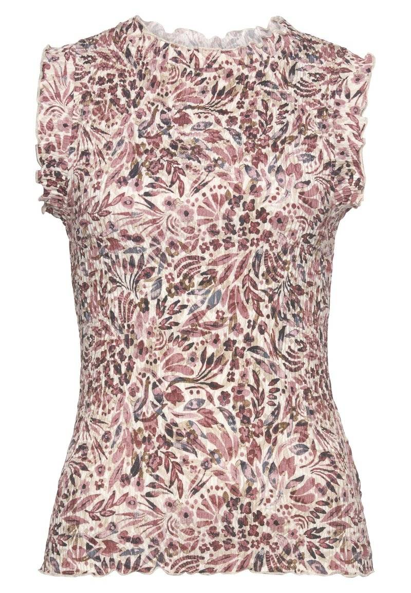 Vivance Vivance Top - creme mauve bedruckt Kostenloser Versand