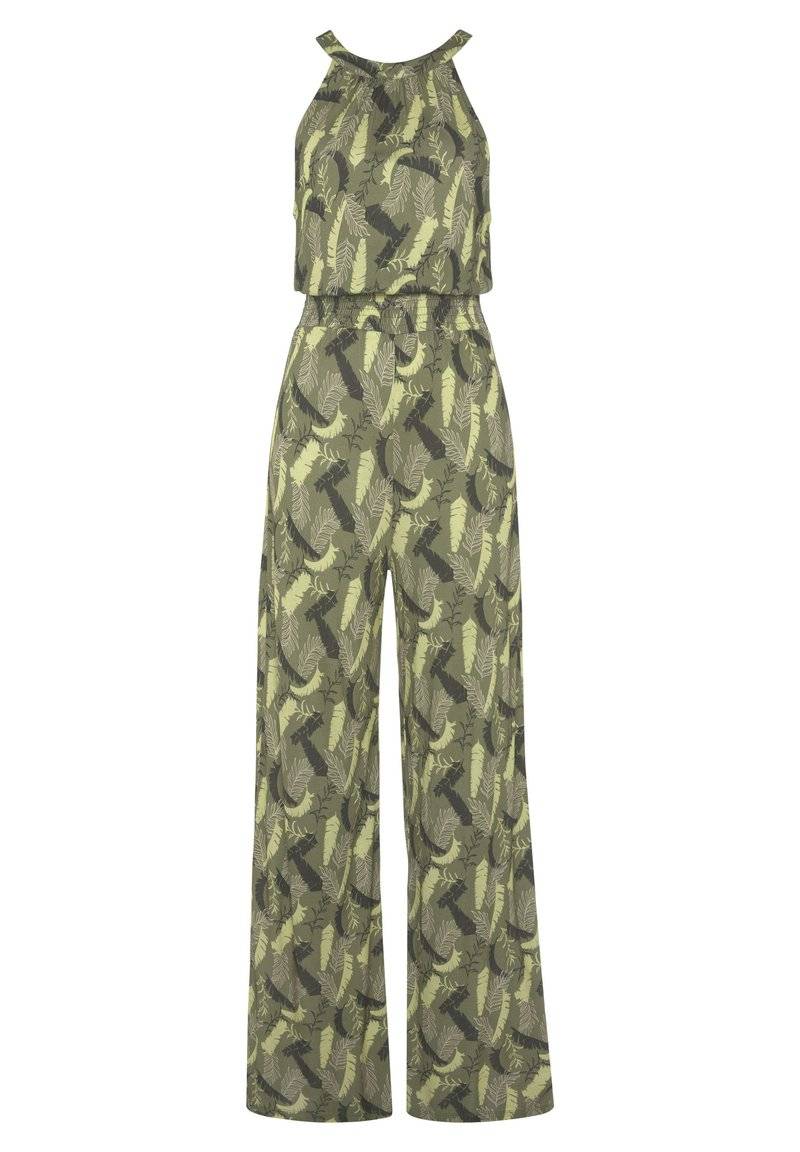 s.Oliver s.Oliver OVERALL - Jumpsuit - grün bedruckt Versandkostenfrei