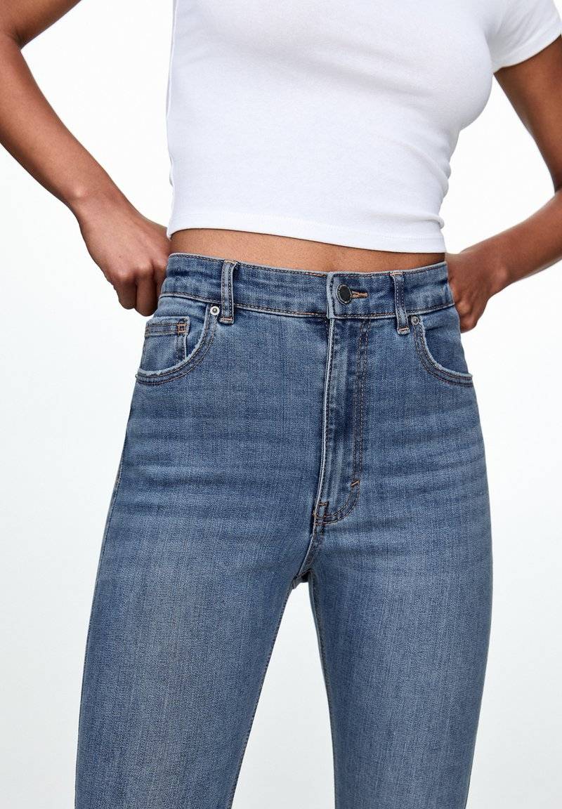 PULL&BEAR PULL&BEAR HIGH WAIST - Jeans Skinny Fit - blue denim Online Shopping