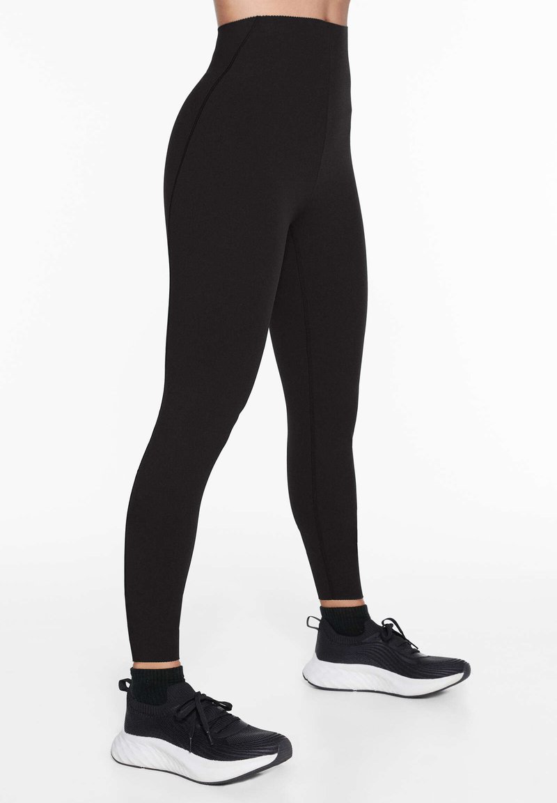 OYSHO OYSHO COMPRESSIVE WAIST CONTROL ANKLE-LENGTH - Leggings - black Sonderangebote