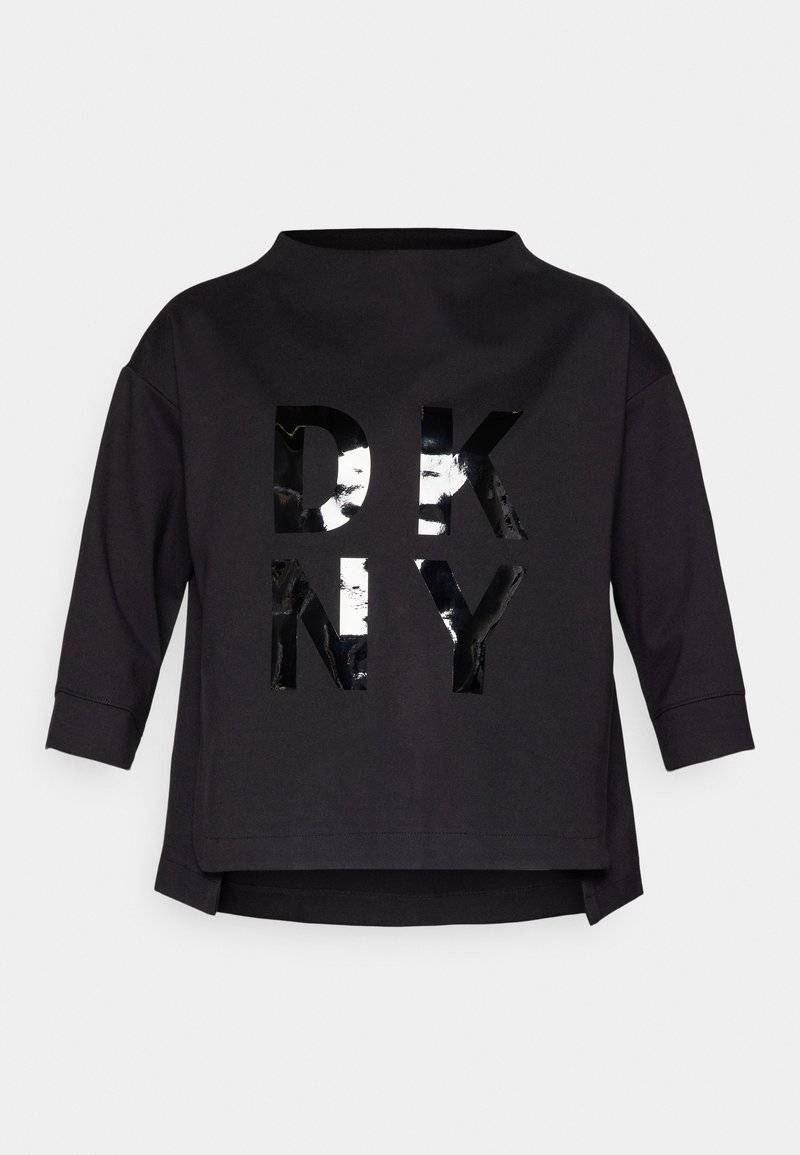 DKNY DKNY STACKED LOGO POPOVER - Long sleeved top - black Fabrikpreis