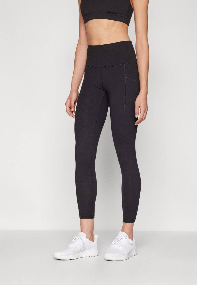 Champion Champion HIGH RISE 7/8 POCKET - Leggings - black