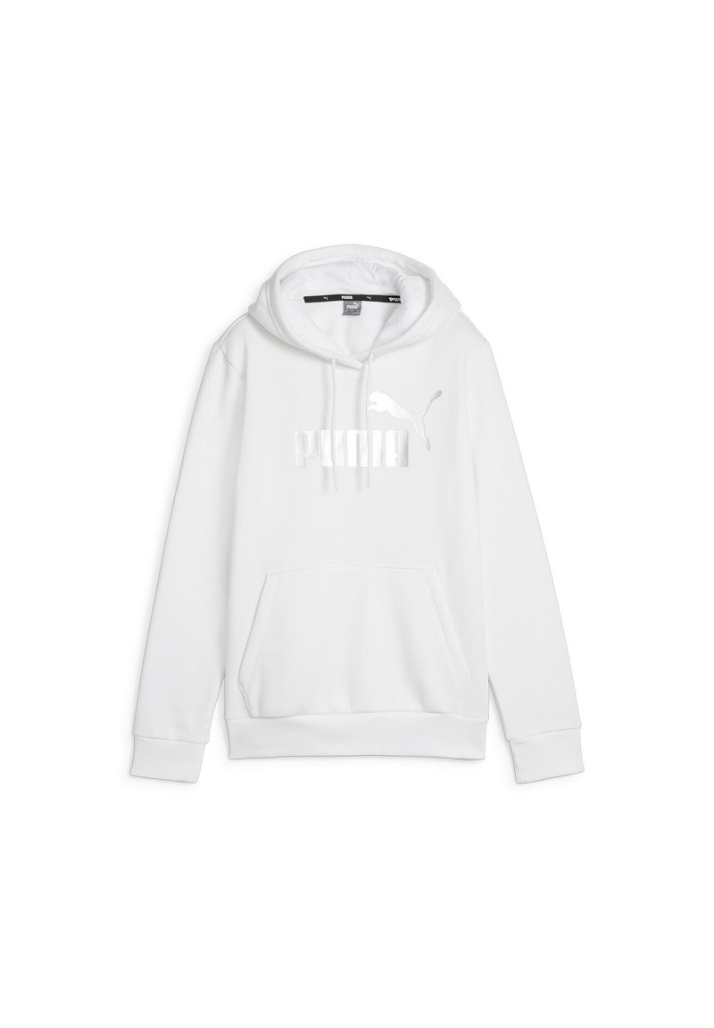 Puma Puma METALLIC LOGO HOODIE - Hoodie - white