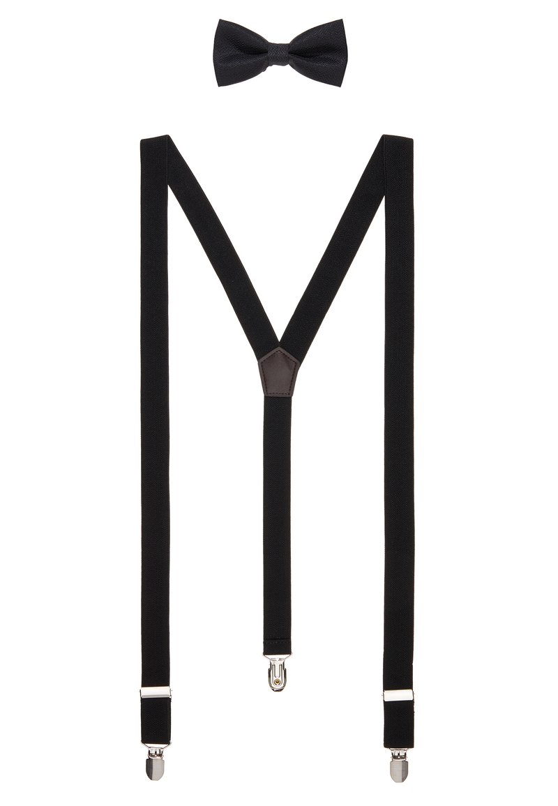 Only & Sons Only & Sons ONSBOWTIE SUSPENDER UNISEX SET - Bow tie - black