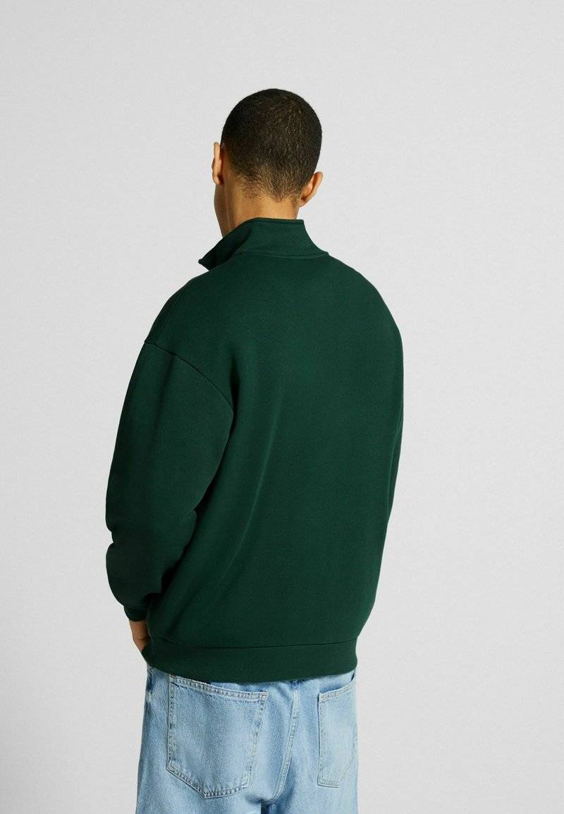 Bershka Bershka HIGH NECK - Sweatshirt - dark green Bis zu 50% Rabatt