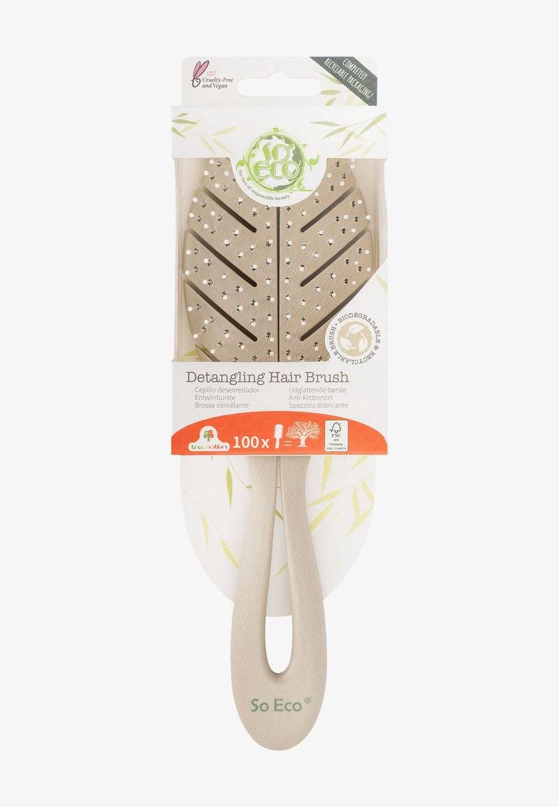 So Eco So Eco SO ECO BIODEGRADABLE DETANGLING LEAF BRUSH - Brush - stone