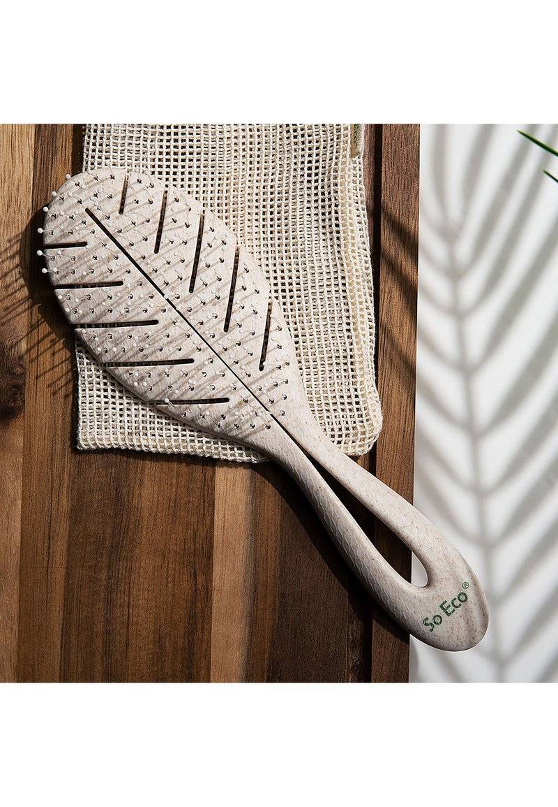 So Eco So Eco SO ECO BIODEGRADABLE DETANGLING LEAF BRUSH - Brush - stone Kostenloser Versand international