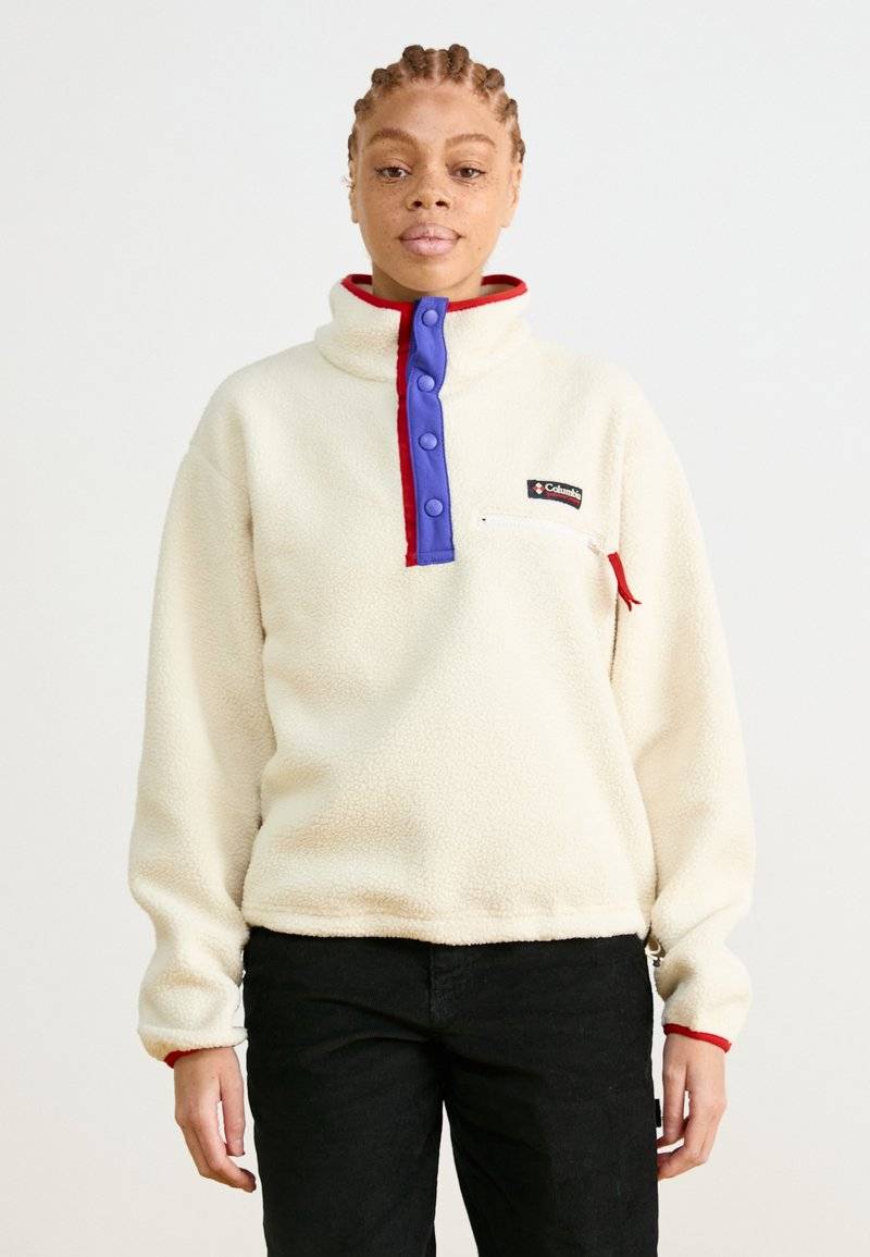Columbia Columbia HELVETIA™ CROPPED HALF SNAP - Fleece jumper - chalk