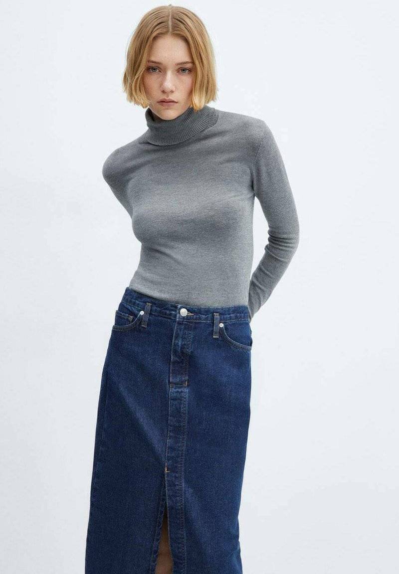Mango Mango SOLEIL - Pencil skirt - blu scuro 50% Rabatt mit kostenlosem Versand
