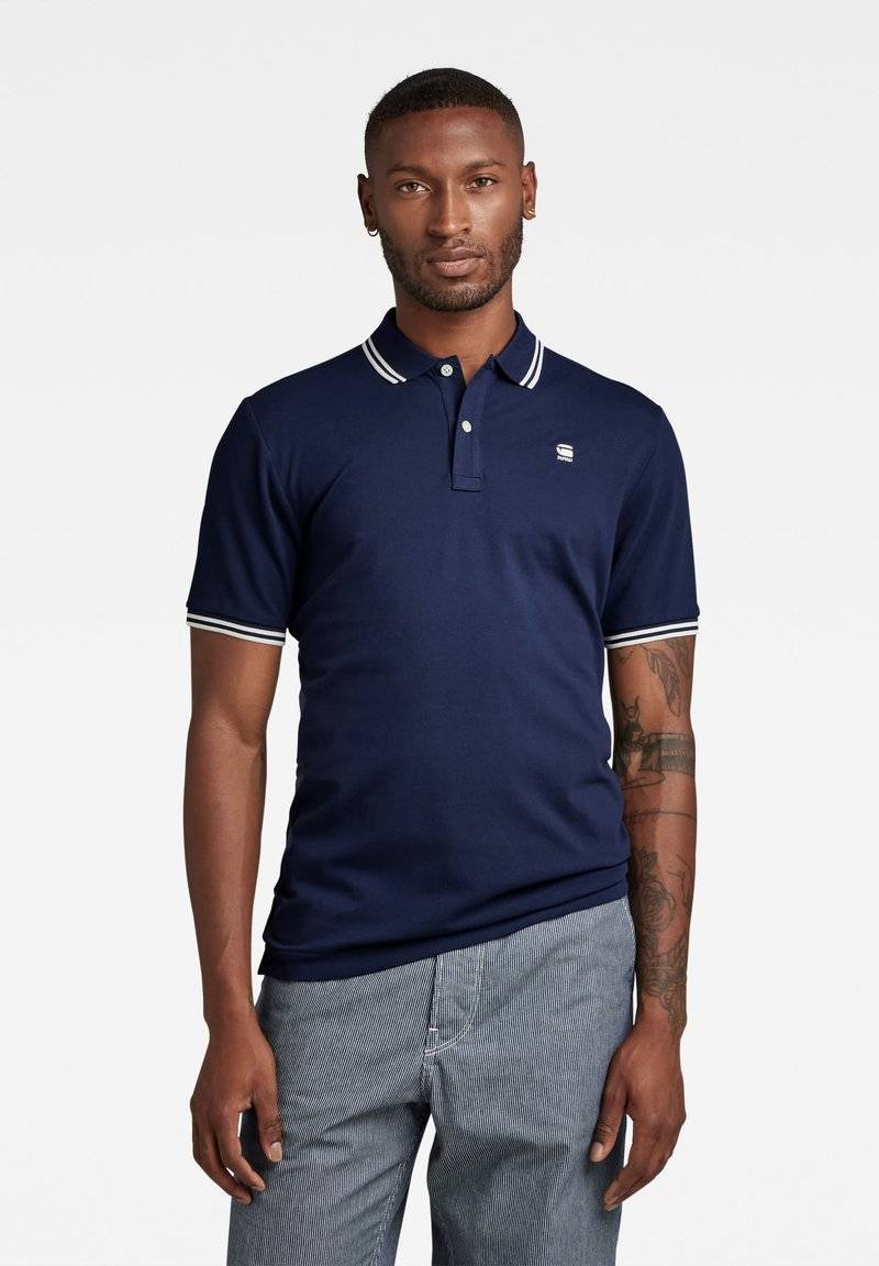 G-STAR G-STAR DUNDA SLIM STRIPE - Polo shirt - sartho blue
