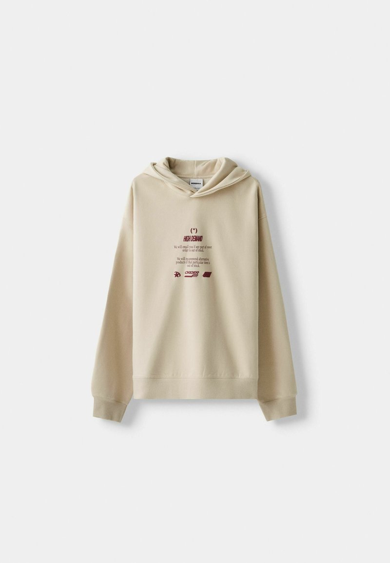 Bershka Bershka PRINTED - HOODIE - Hoodie - beige Super Rabatt