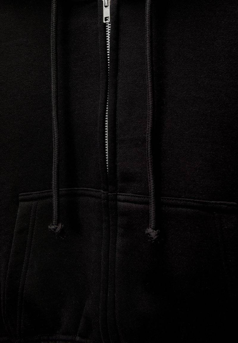 PULL&BEAR PULL&BEAR CROPPED - Zip-up sweatshirt - black Riesige Rabatte
