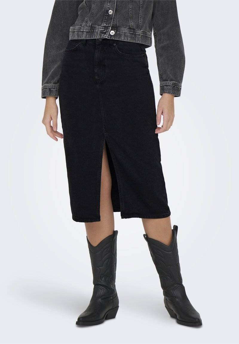 ONLY ONLY ONLBIANCA REA NOOS - Denim skirt - washed black