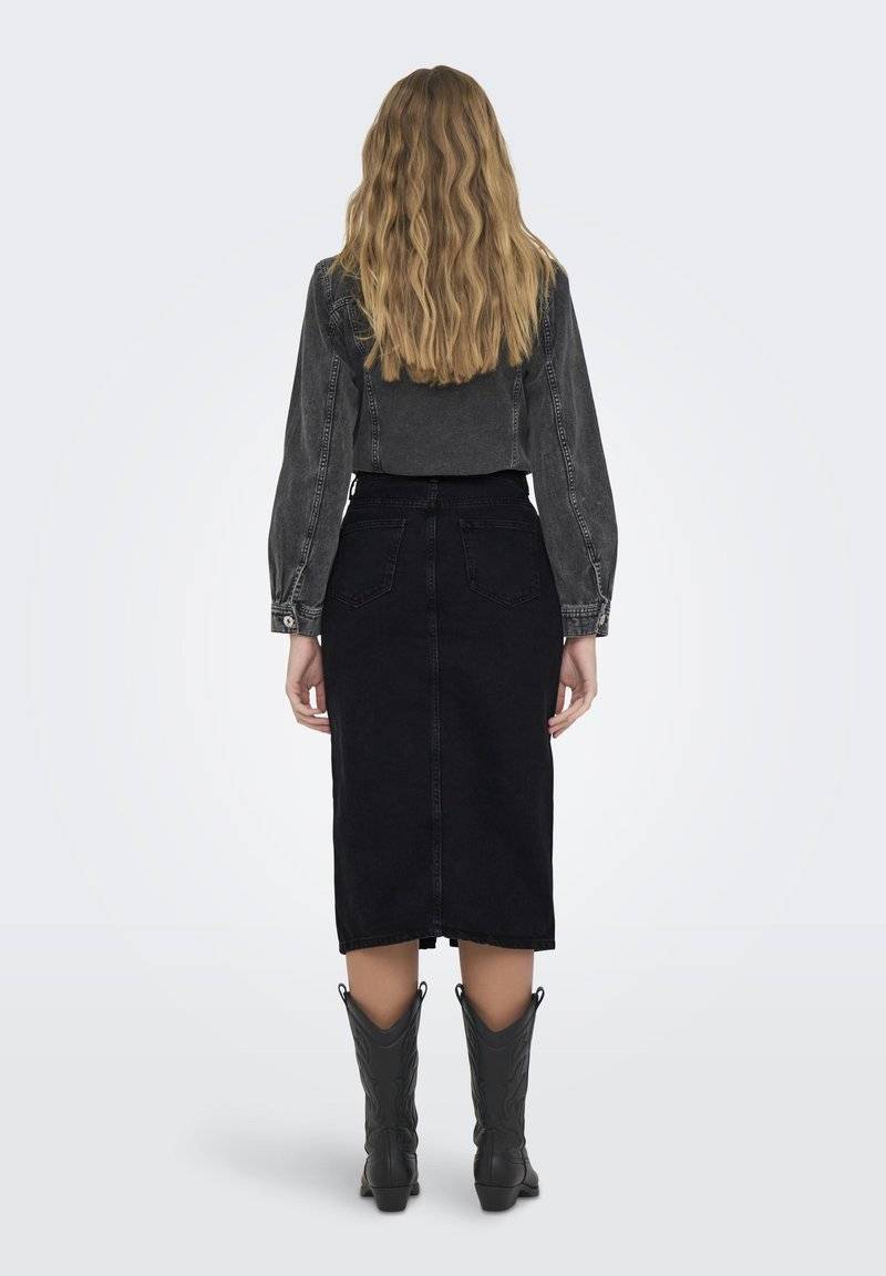 ONLY ONLY ONLBIANCA REA NOOS - Denim skirt - washed black zollfrei