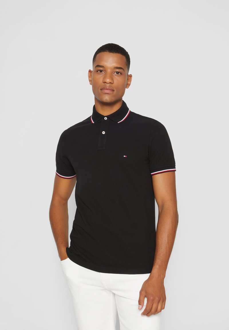 Tommy Hilfiger Tommy Hilfiger TIPPED SLIM - Polo shirt - black