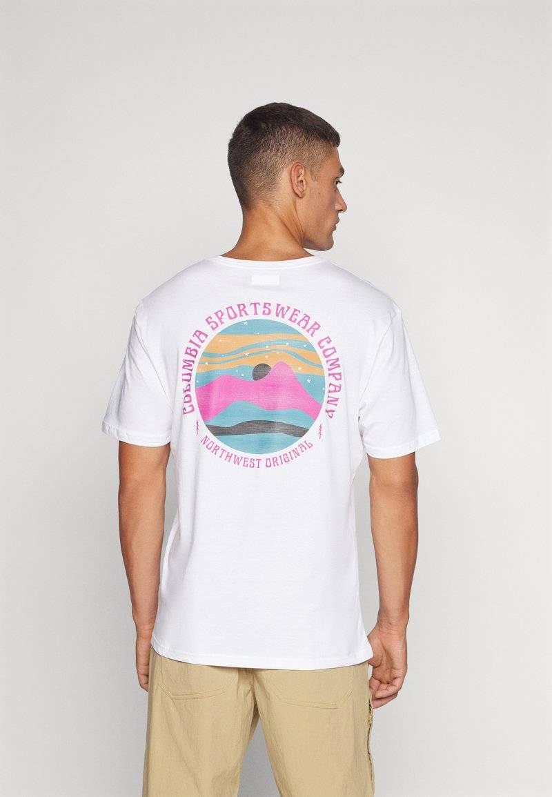 Columbia Columbia ROLLINGWOOD PARK GRAPHIC - Print T-shirt - white Lagerräumung